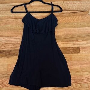 Abercrombie & Fitch Black Ruffle Jumpsuit